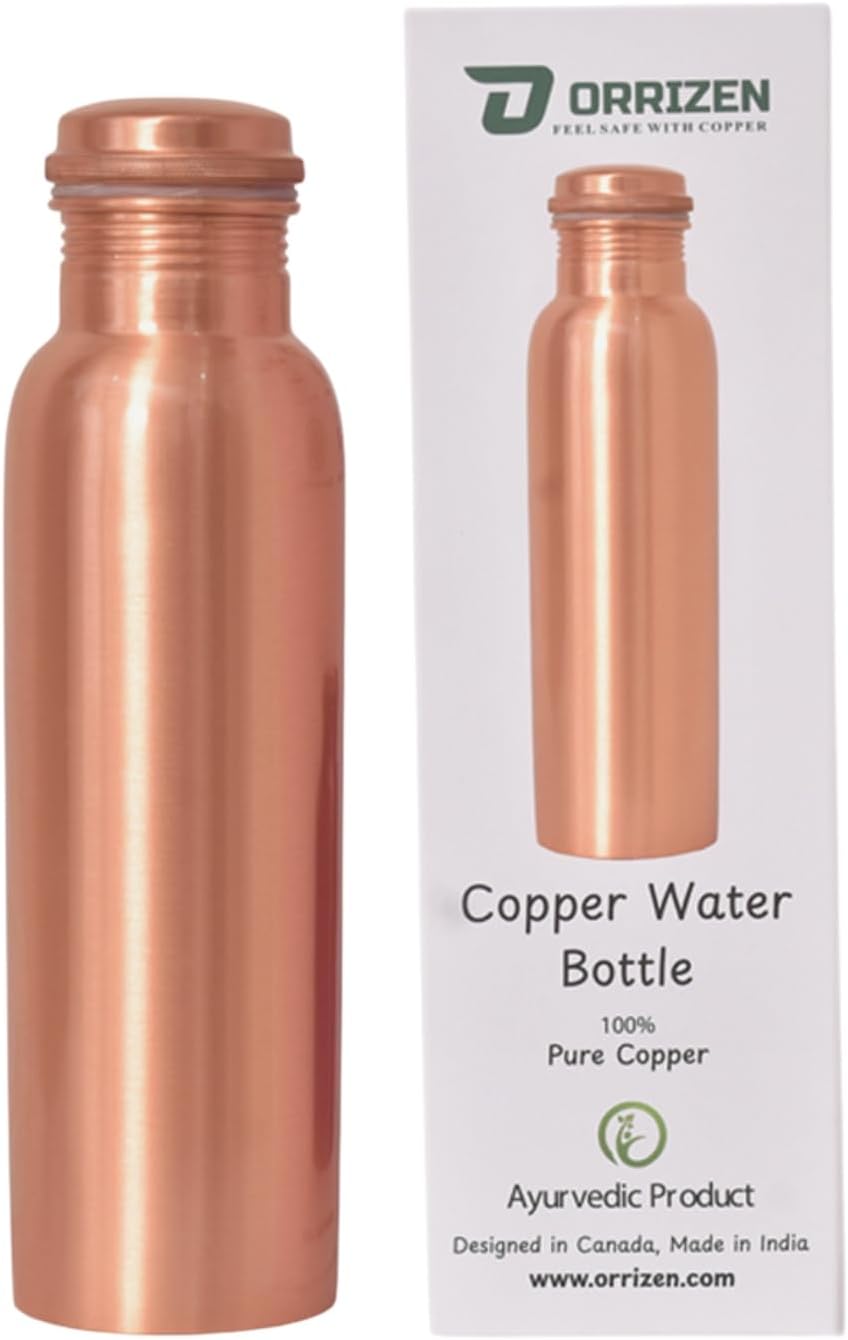 Pure Copper Water Bottle – Classic Plain Finish